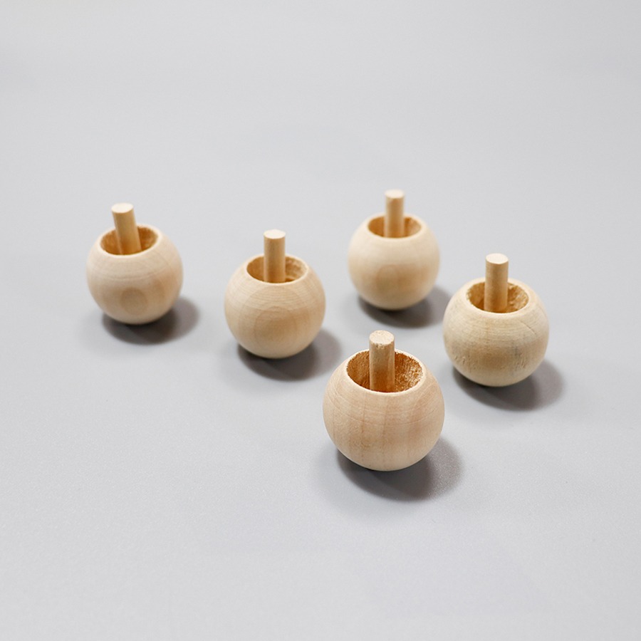 노리프렌즈 만들기재료 - 나무팽이 버섯 거꾸로팽이 민속놀이