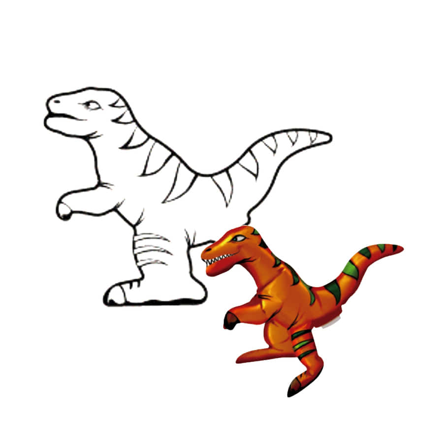 노리프렌즈 만들기재료 - 컬러룬 공룡 티라노사우루스 10인용 색칠놀이