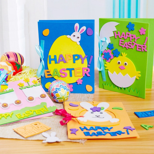 노리프렌즈 만들기재료 - EVA카드 부활절 계란 병아리 카드만들기