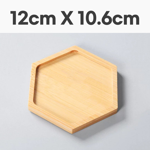 노리프렌즈 만들기재료 - 대나무컵받침 육각 12cm 타일공예 만들기 재료