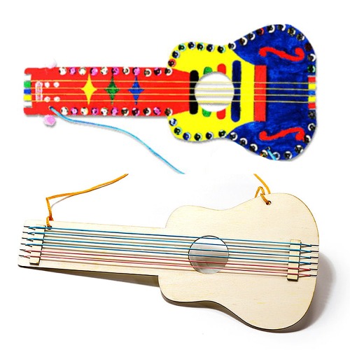 노리프렌즈 만들기재료 - 나무통기타 만들기 조립 장난감 나무악기