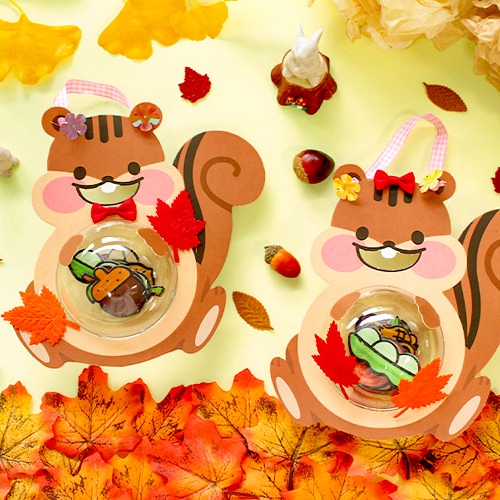 노리프렌즈 만들기재료 - 가을열매 도토리 먹는 다람쥐 5인용 만들기