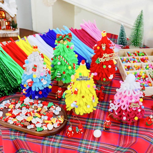 노리프렌즈 만들기재료 - 크리스마스 모루 트리 5인용 만들기 패키지 공예 재료