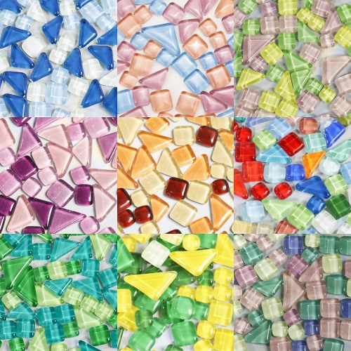 노리프렌즈 만들기재료 - 타일조각 삼각혼합 약100g 약60개이상 타일공예 재료
