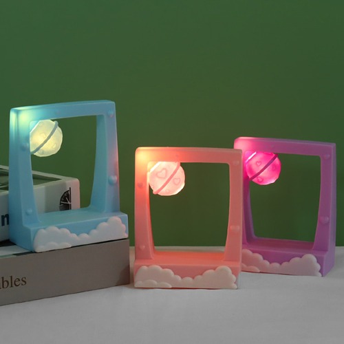 노리프렌즈 만들기재료 - LED탁상램프 사각우주 무드등 공예 재료