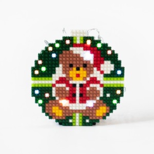 노리프렌즈 만들기재료 - 디폼블럭 LED곰돌이산타 크리스마스 초등만들기키트 장난감 선물 diy공예