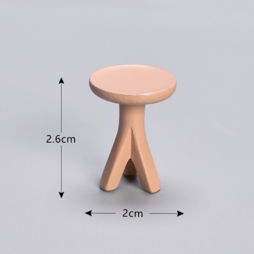 노리프렌즈 만들기재료 - 1096 미니어처 나무색 원형 테이블 데코장식 소품재료