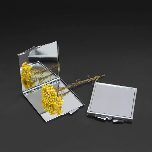 노리프렌즈 만들기재료 - 금속케이스 08-1 사각접이거울 소 6cmx6cm